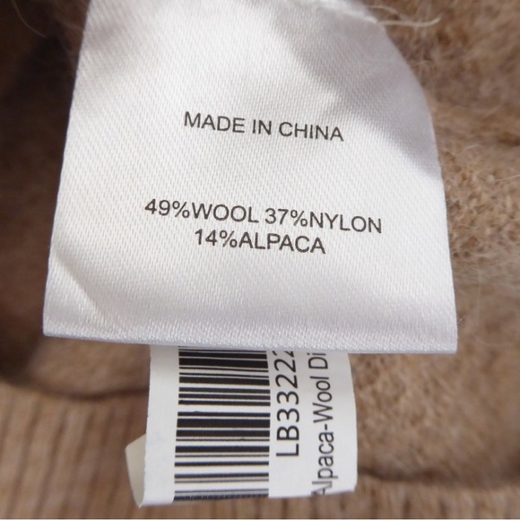 Quince Textured Knit Sweater Wool Alpaca Blend Camel Crewneck Size Small - Picture 6 of 6